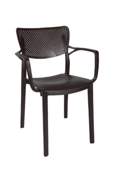 PARIS – Chaise avec accoudoir extérieur (brun)