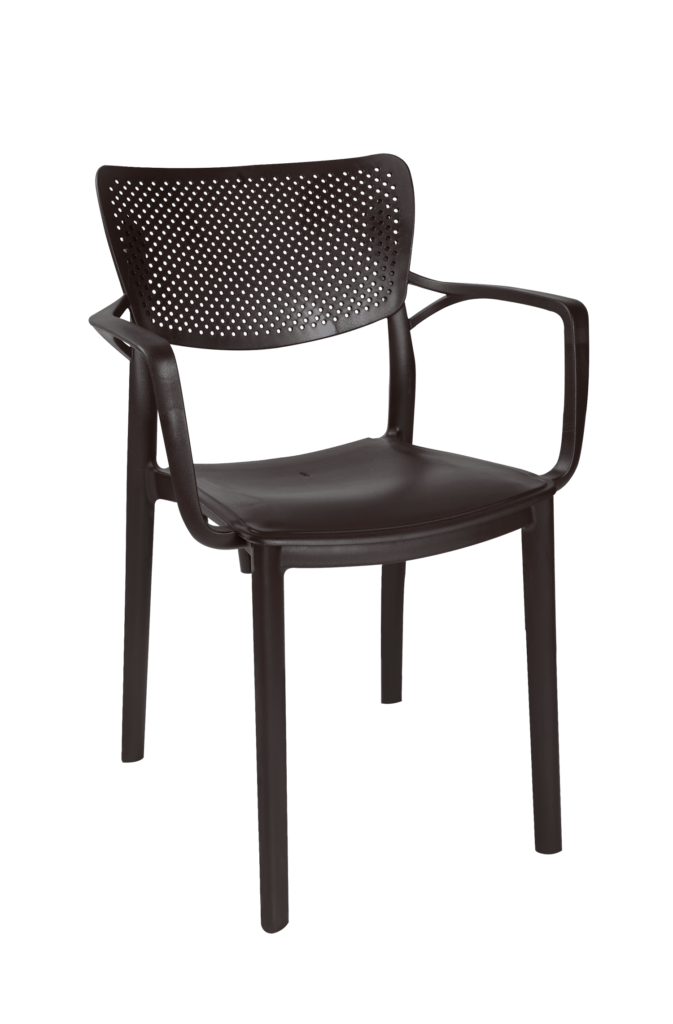 PARIS – Chaise avec accoudoir extérieur (brun)