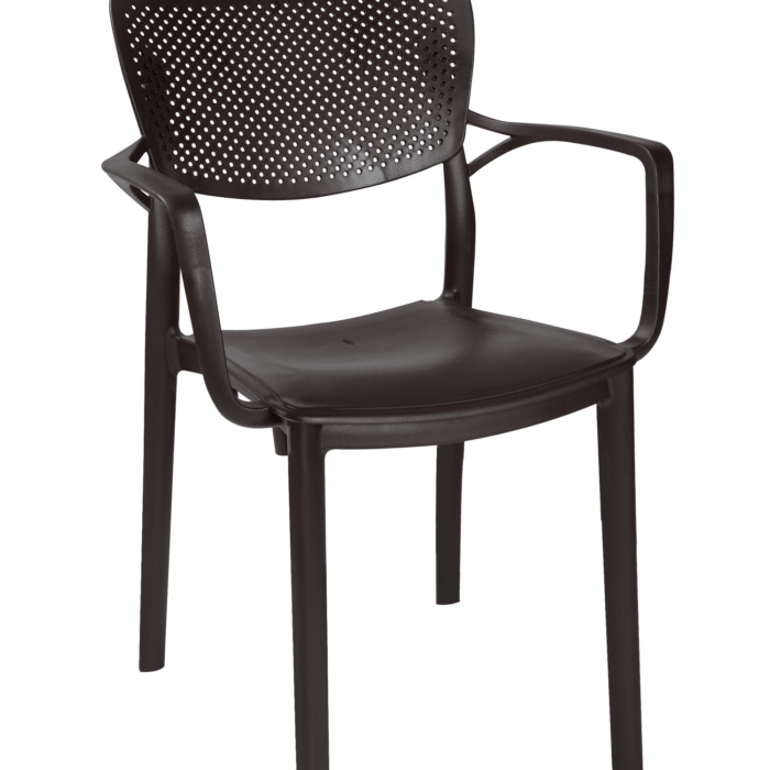 PARIS – Chaise avec accoudoir extérieur (brun)